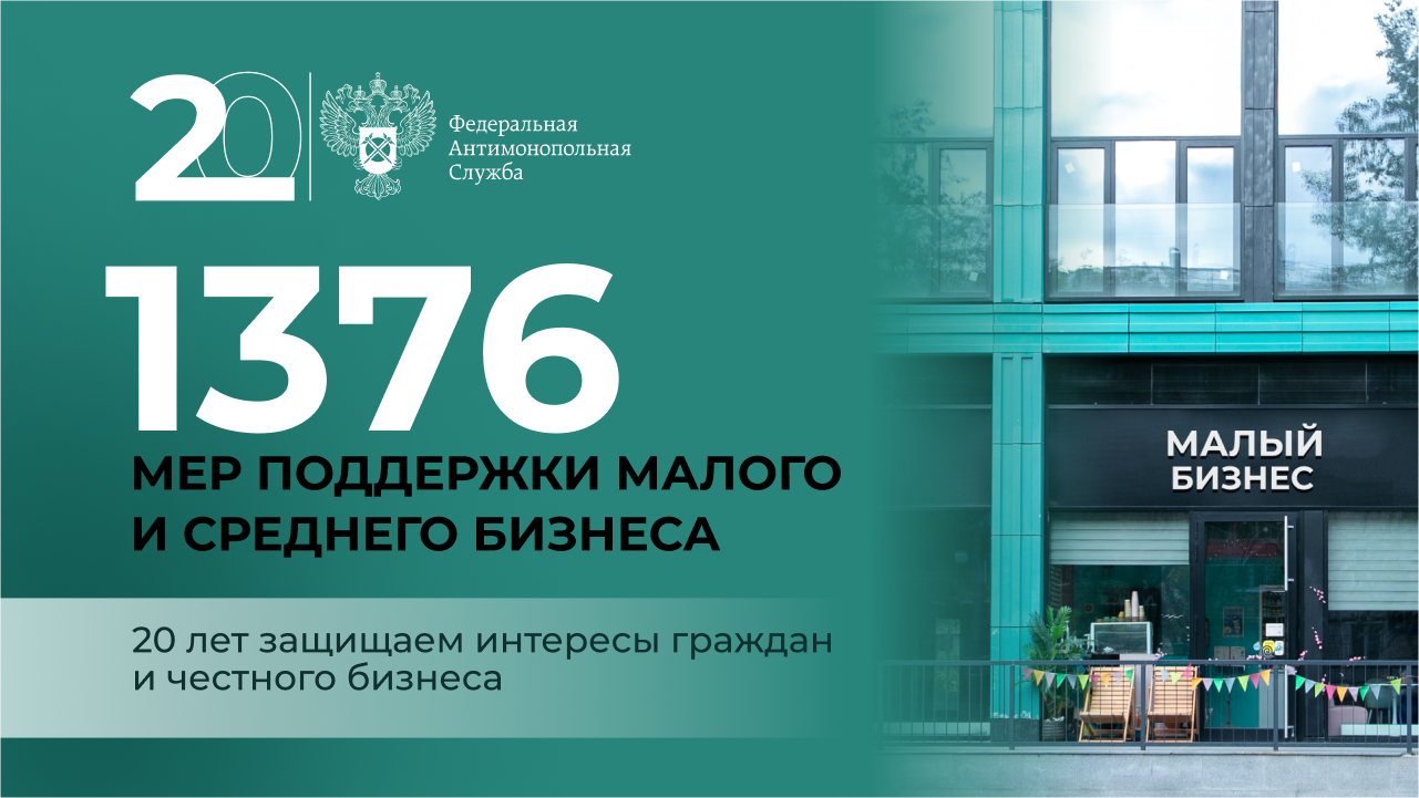 1376 мер поддержки малого и среднего бизнеса